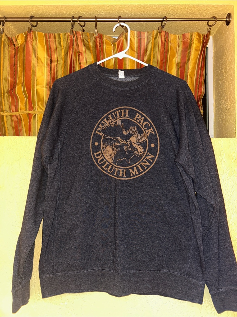 Duluth Pack Men's Dusty Blue Sweatshirt with Moose Emblem